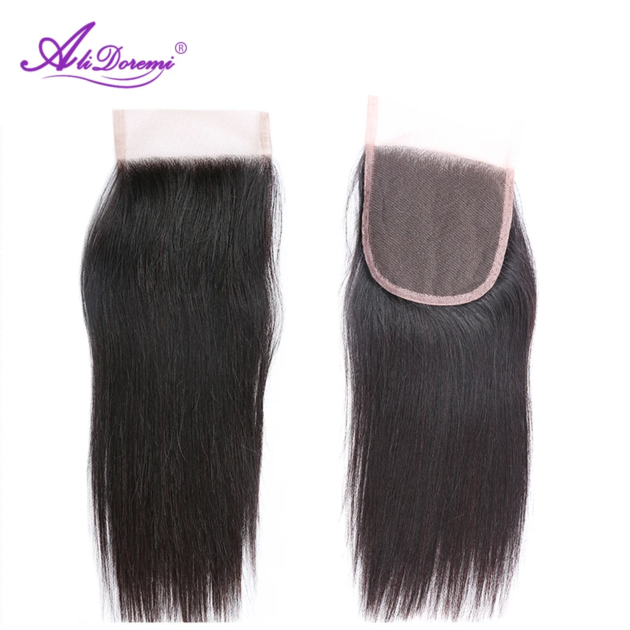 

Alidororemi Hair 4x4 Lace Closure Brazilian straight hair free part Human Hair