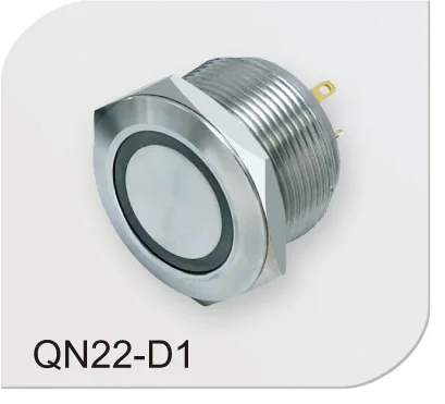 

10pcs 22mm ring led lamp type metal nickel plated brass push button switch 6V,12V,24V,110V,220V