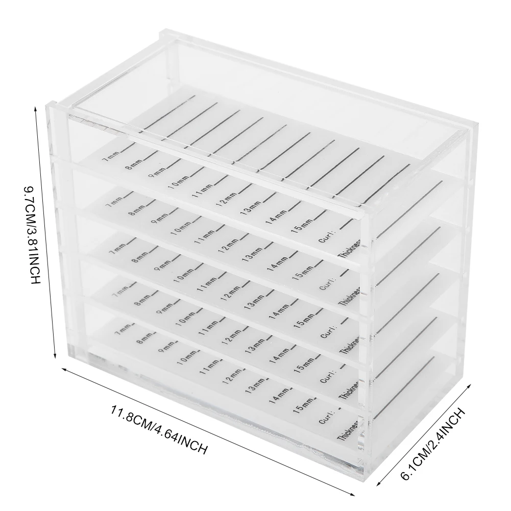 5 слоев пластика коробка для хранения накладных ресниц органайзер для макияжа Прививка ресниц Клей поддон держатель макияж Чехол инструмент для ресниц