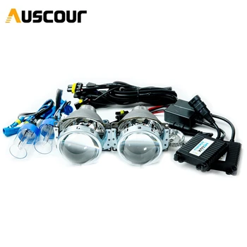 

3.0 inch bixenon HID Projector lens h4q5 Retrofit Headlight headlamp 35w D2H xenon kit ballast bulb lamp car assembly kit