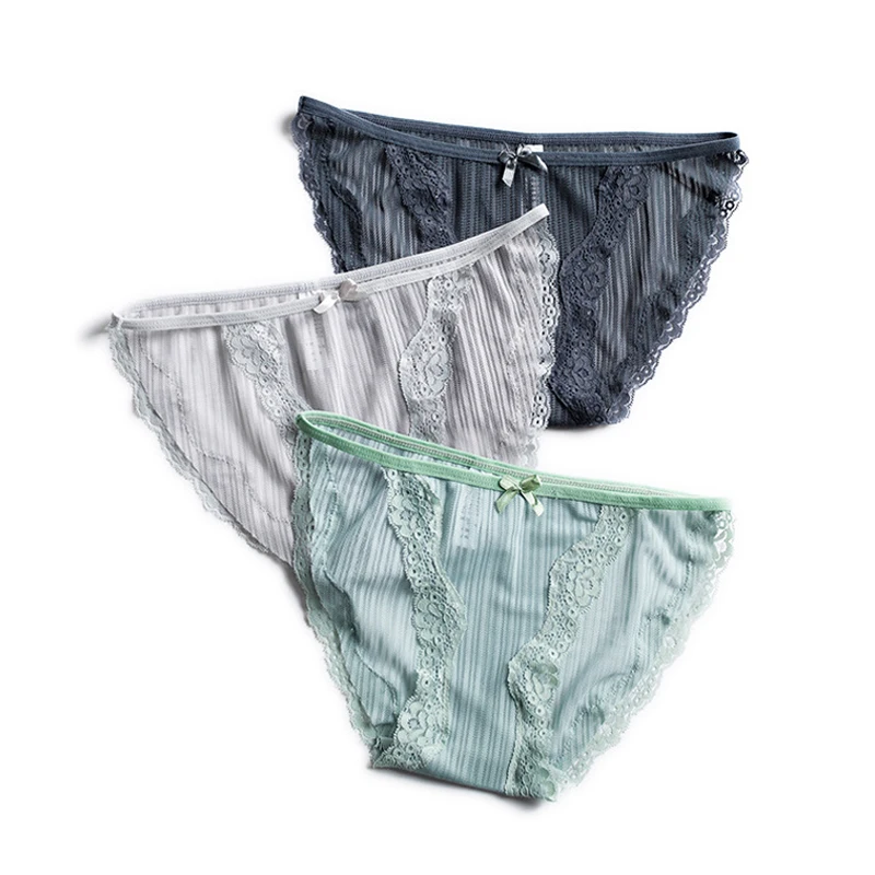 

2019 Sexy lace T-back G-srting women New sweet Seamless briefs striated women Panties lingerie Low waist fastness Underwear