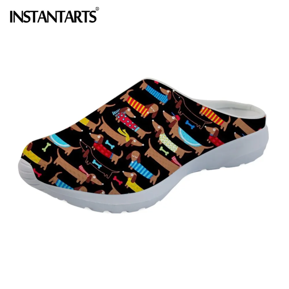 

INSTANTARTS Dachshund Terrier Dog Printing Ladies Slippers Non-Slip Breathable Light Weight Summer Women Casual Sandals Girls