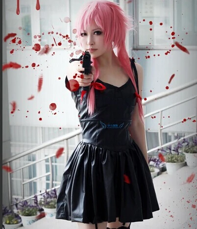 Новинка Аниме дневник будущего 2-й Mirai Nikki Yuno Gasai черный костюм для косплея |