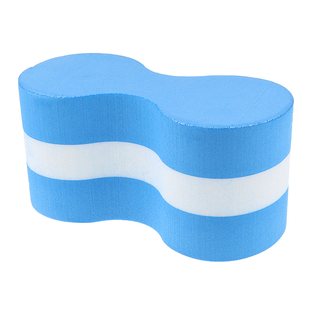 Summer Kids Adults Pool Swimming Foam Pull Buoy Float Safety Training Aid Blue White Foam Pull Buoy Kickboard Back Float 