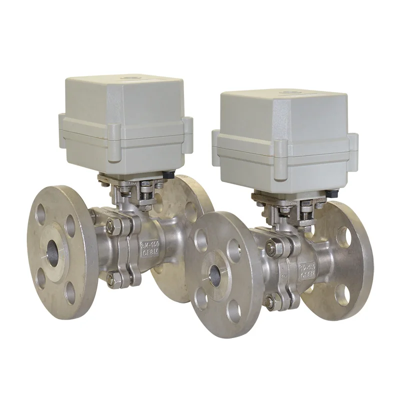 

2017 new DC12V,DC24V SS304 DN15,DN20,DN25 2 way flange electric ball valve