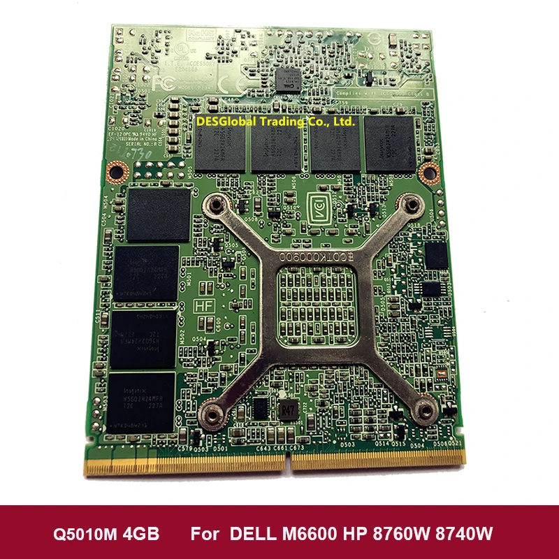  Original Quadro 5010M N12E-Q5-A1 4GB Q5010M VGA Video Graphic Card For Dell M6600 M15X HP 8760W 877