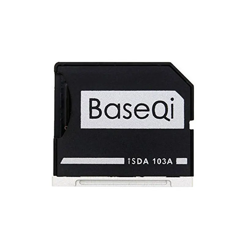 BASEQI Алюминиевый адаптер microSD металлический TF кард-ридер для MacBook Air 1" и MacBook Pro 2009 2010 2011 2012 13"/1" Non-retina