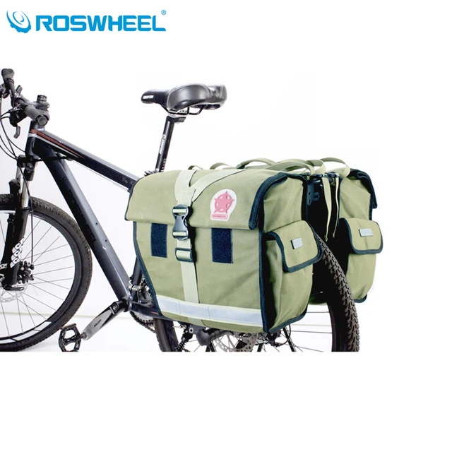 Best price at $110 Cheap ROSWHEEL 40-45-50L Waterproof Canvas Cycling bicycle bags bike rear seat bag pannier bicycle accessories