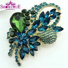 High Grade Elegant Large Crystal Rhinestone Flower Brooch Jewelry For Women Pins And Brooches Jewelry Fashion Accessories X57