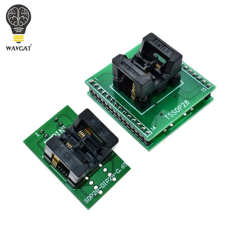 Адаптер WAVGAT TSSOP28 к DIP28 программатор TL866A TL866CS адаптер SSOP8 К DIP8 IC тестовый шаг 0 65