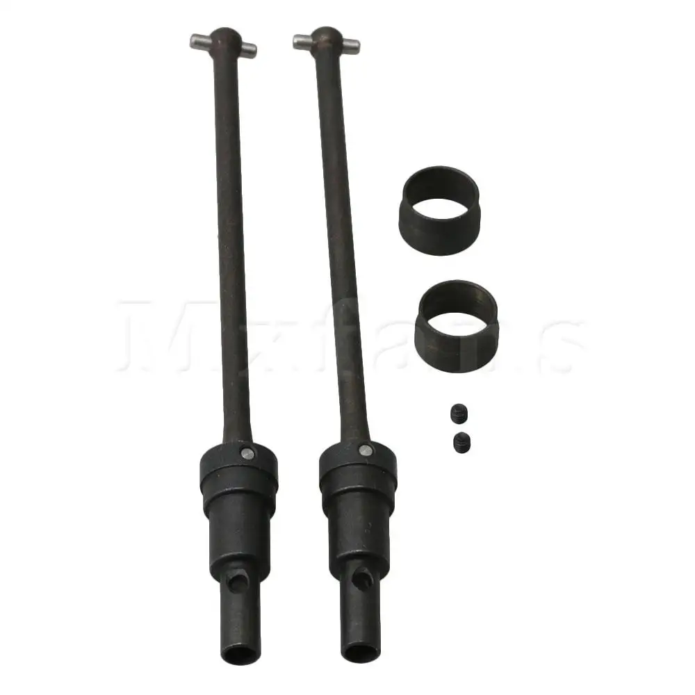 

Mxfans RC1:10 Black Steel 14.4CM Length Front & Rear Driven Dogbone EA1061 with 2 Nuts for JLB Largefoot Car Pack of 2