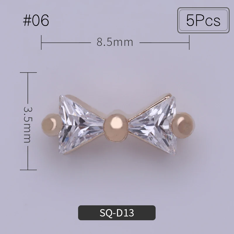 3/5 шт, Стразы для ногтей, металлические золотые заклепки, шпильки, смешанные узорами, дизайн ногтей, украшения, блестящие аксессуары - Цвет: 06