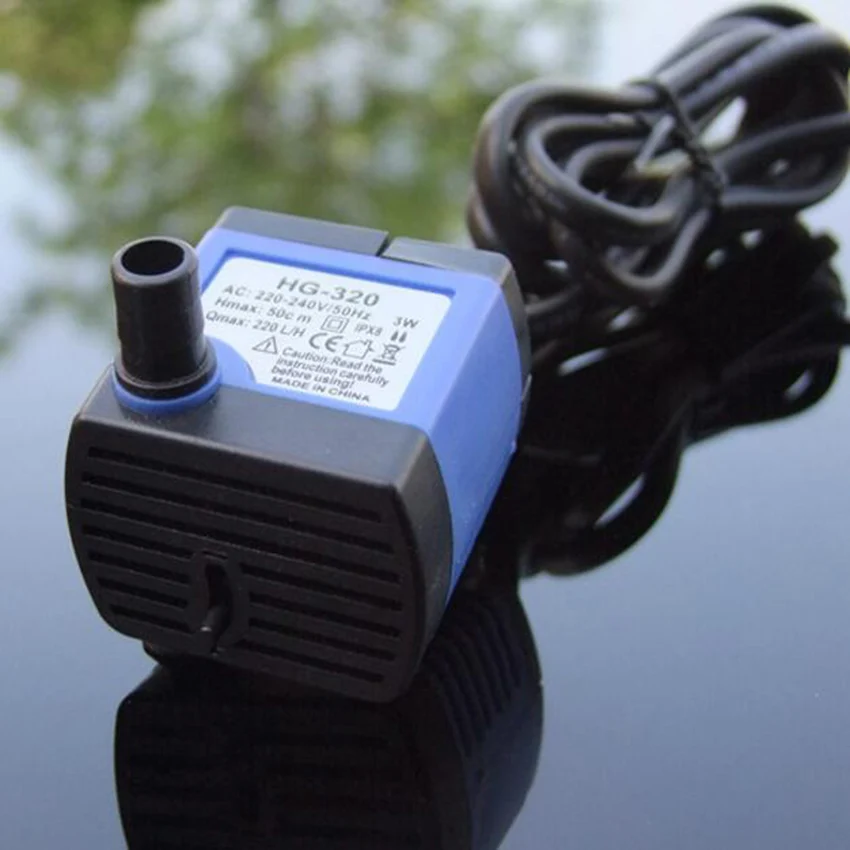 

AC 220V 3W Mini Submersible Pump Aquarium DIY Toys Parts QMAX 200L/H Water Pump