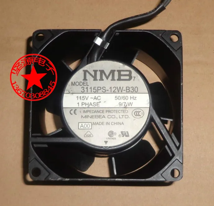 

NMB-MAT 3115PS-12W-B30 A00 DC 115V 9W 80x80x38mm вентилятор охлаждения сервера
