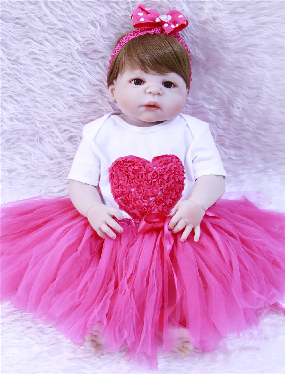 NPK 2" полностью силиконовые куклы для новорожденных девочек, подарок для детей, мягкие BJD, модные, bebe com corpo de silicone menina boneca