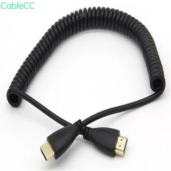 

HDMI male to male HD line spring line HDMI extension line stretch line left and right bend computer phone display TV projector