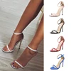 Summer Classic Sandals Sexy Woman Sandals Red Wedding Shoes Peep Toe Stiletto Women Shoes High Heels Sandals Women Pumps Size 43 ► Photo 1/6