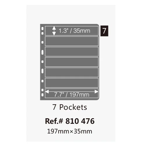 Листы только Лот х 10 шт. прозрачные/черные листы/монеты листы 9-hole 24 листов/монеты рукав/-fit J3.0 альбом - Цвет: 7 line Black