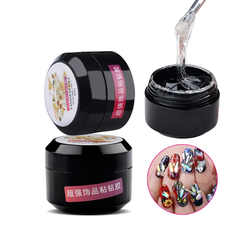

2016 Japan Hot sale Nail Gel Polish Nail Glue Rhinestone UV Adhesives Super Sticky Professional Clear Bling Uv Gel top quality