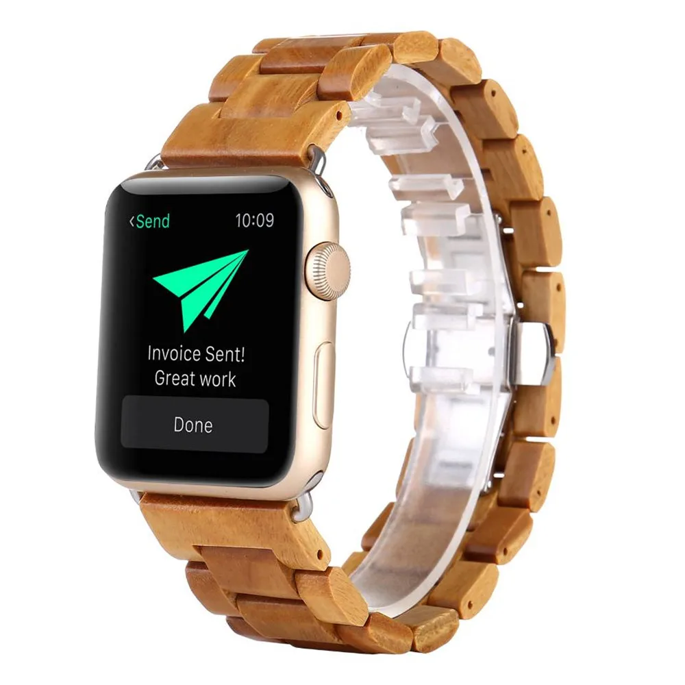 Роскошный браслет под дерево для Apple Watch SE Band Series 6 5 4 3 2 ремешок 40 мм 44 38 42