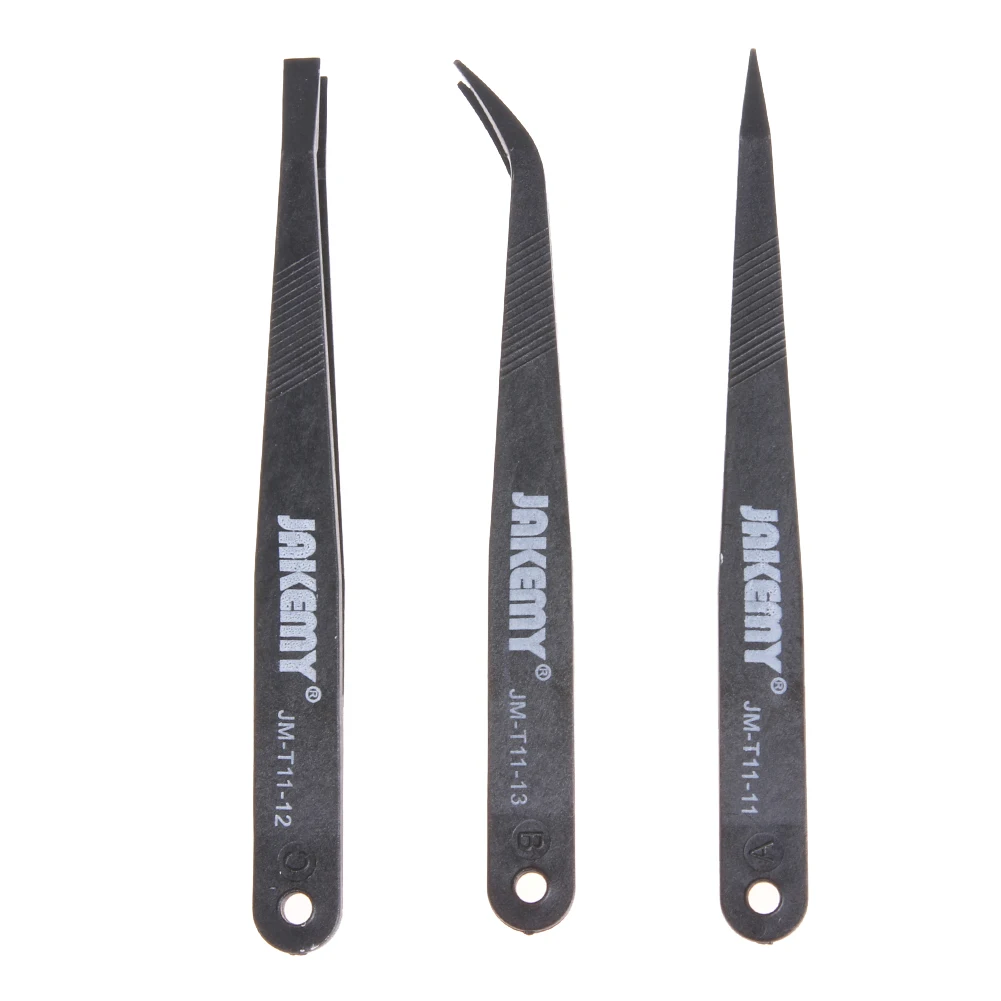 3 шт. антистатические щипцы для пайки из углеродного волокна|tweezers set|tweezers kitset tweezers