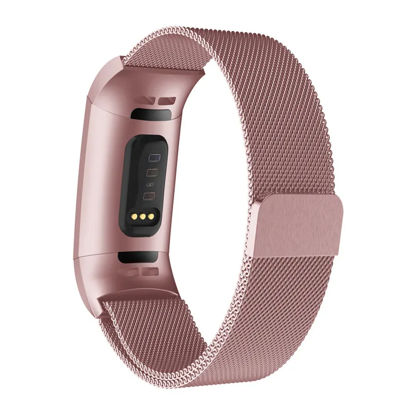 Миланская петля, магнитный ремешок, для браслета Fitbit Charge 2, металл, нержавеющая сталь, часы, браслет для Fitbit Charge 3 Band, для женщин и мужчин