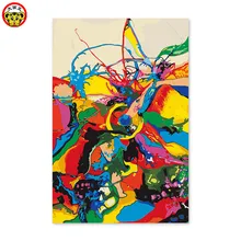 Цифровая картина маслом абстрактный красный желтый, акриловый пигмент картинки по номерам картины с девушками с красками