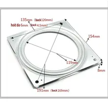 HQ ss07 6 дюймов(154x154 мм) гальванизированный серебром Цвет площадь универсальный вращение поворотной плиты lazy susan проигрыватели