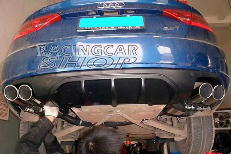 UNPAINTED A STYLE REAR DIFFUSER QUAD EXHAUST FOR AUDI A5 COUPE 2008