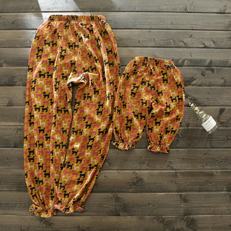 Семейный комплект; Летние повседневные штаны для мамы и дочки; Модные капри с цветочным принтом в богемном стиле; леггинсы; одинаковые комплекты для мамы и дочки - Цвет: picture color