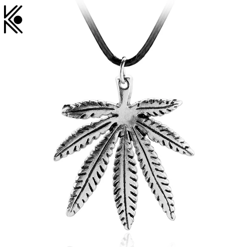 

Fashion Brand Men rope chain Maple Leaf Pendant Choker Necklaces & Pendants Collares Punk Jewelry Summer Clothing Accessories