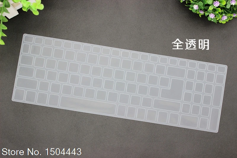 Силиконовый защитный чехол для клавиатуры acer Aspire E15 E5-575 E5-576G E5-573G ES15 ES1-572/Aspire E 17 E5-772G 15,6 дюймов - Цвет: transparent