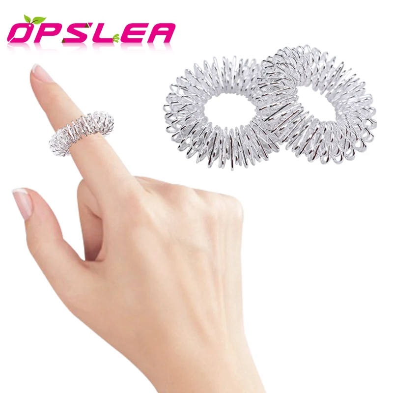 

10pcs/lot Finger Massage Ring Acupuncture Acupressure Hand Massager Body Relax Relieve Fatigue Health Care Tools Help Sleep