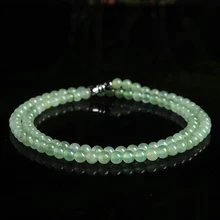 Genuine A goods Yu Yixuan jewelry ice oil green emerald beads necklace jade light oil jade beads necklace