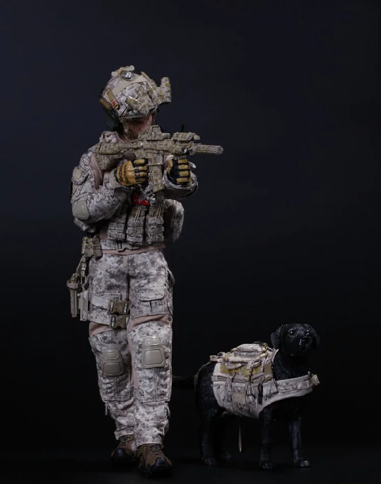 1/6 Спецназ ВМС команда Six DEVGRU Halo фигурка с собачкой Студенческая Модель игрушки