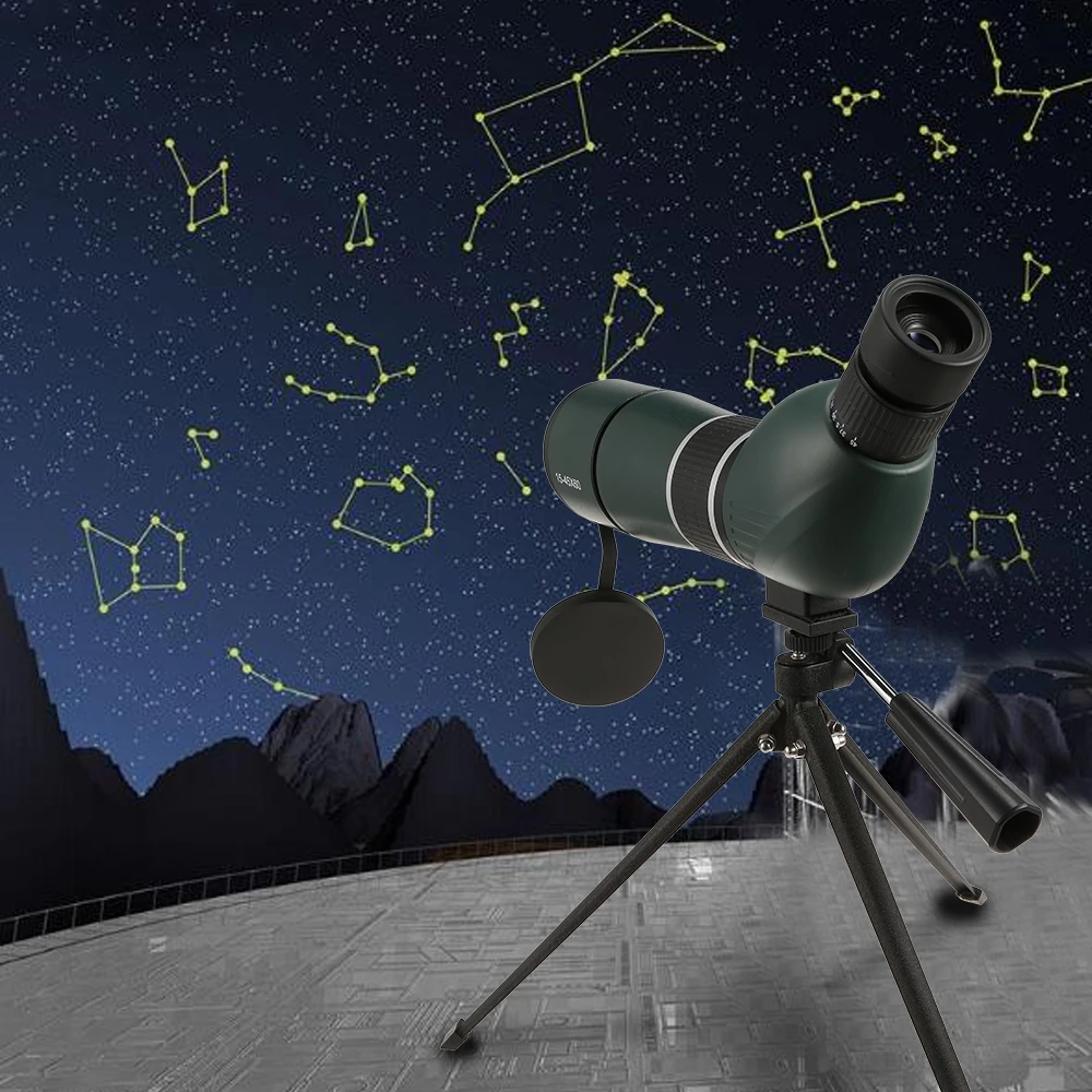 

15 - 45X 60MM HD Monocular Telescope Outdoor Camping High Power Telescope Compact Spotting Scope Bird Watch with Tripod Mount