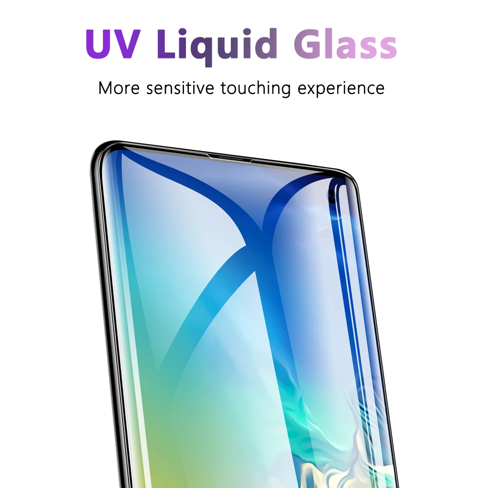 УФ жидкое стекло для экрана протектор Samsung Galaxy S10 S9 S8 Plus S10E 5D полное покрытие Клей