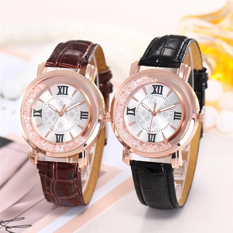 

Watch For Women Stylish Fashion Leather Band Analog Quartz Round Wristwatch Woman Watches Relojes De Mujer Montres Femmes 2019