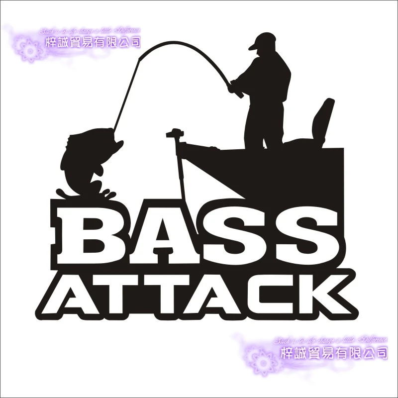 Fishing Sticker Car Fish Decal Angling Hooks Tackle Shop Posters Vinyl Wall Decals Hunter Decor Mural Sticker