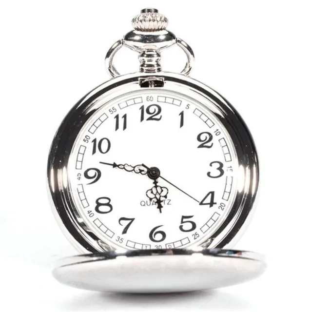 Women Smooth Stainless Steel Case White Dial Arabic Numbers Modern Pocket Watch Women Smooth Stainless Steel Case White Dial Arabic Numbers Modern Pocket Watch