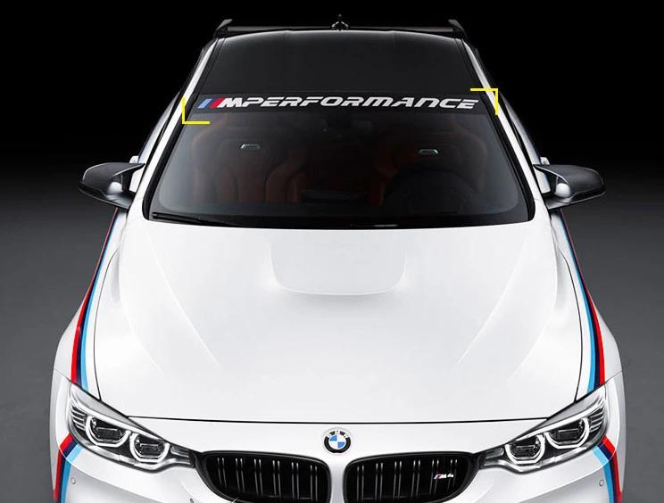高品質ダイカット車スタイリングステッカー Bmw M 高性能フロントリアフロントガラス窓デカールグラフィック透明な背景 Car Stickers Aliexpress