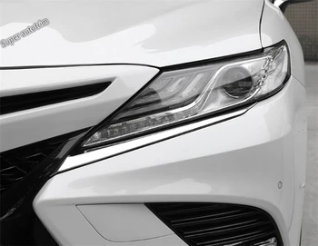 

Lapetus Front Head Lights Lamp Eyelid Eyebrow Frame Cover Trim 2 Piece Accessories Exterior Fit For Toyota Camry 2018 2019 2020
