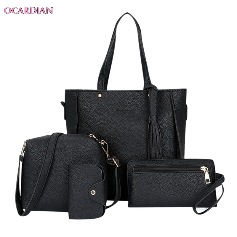 

OCARDIAN 4- Piece Shoulder Bag Messenger Bag Wallet Handbag Personality Practical Wallet Woman bag 2019 New Fashion Drop #0605