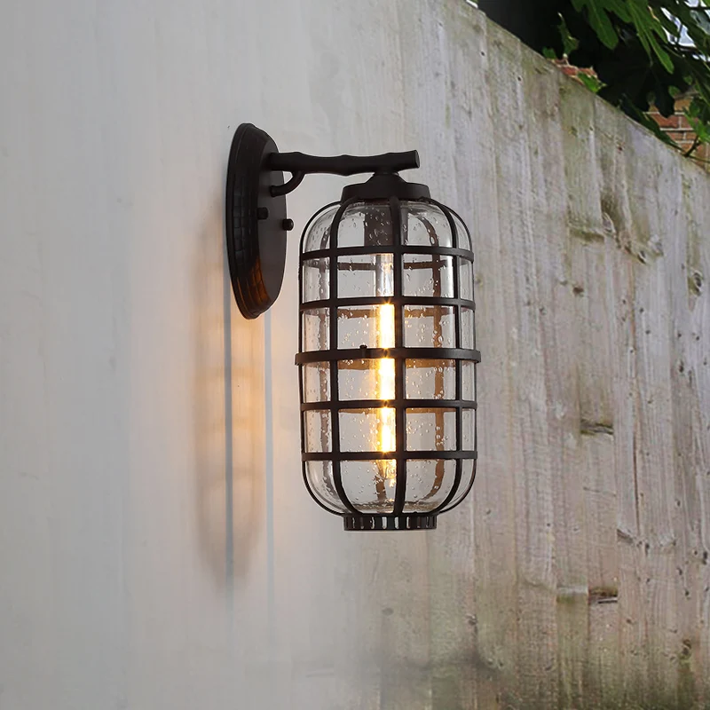 Us 165 0 Vintage Outdoor Wall Lamp Waterproof Villa Exterior Sconce Wall Lights Wall Door Garden Light Glass Sun Room Terrace Led Lamp In Led Indoor