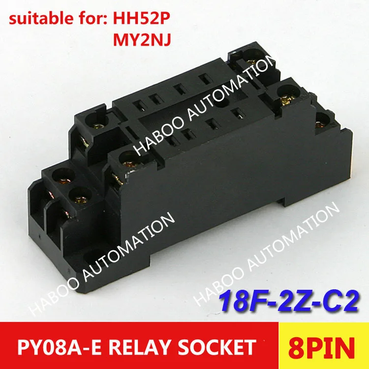 

10pcs/lot 8pin Relay Base 18FF-2Z-C2 special electrical socket suit for HH52P MY2NJ auto-relay