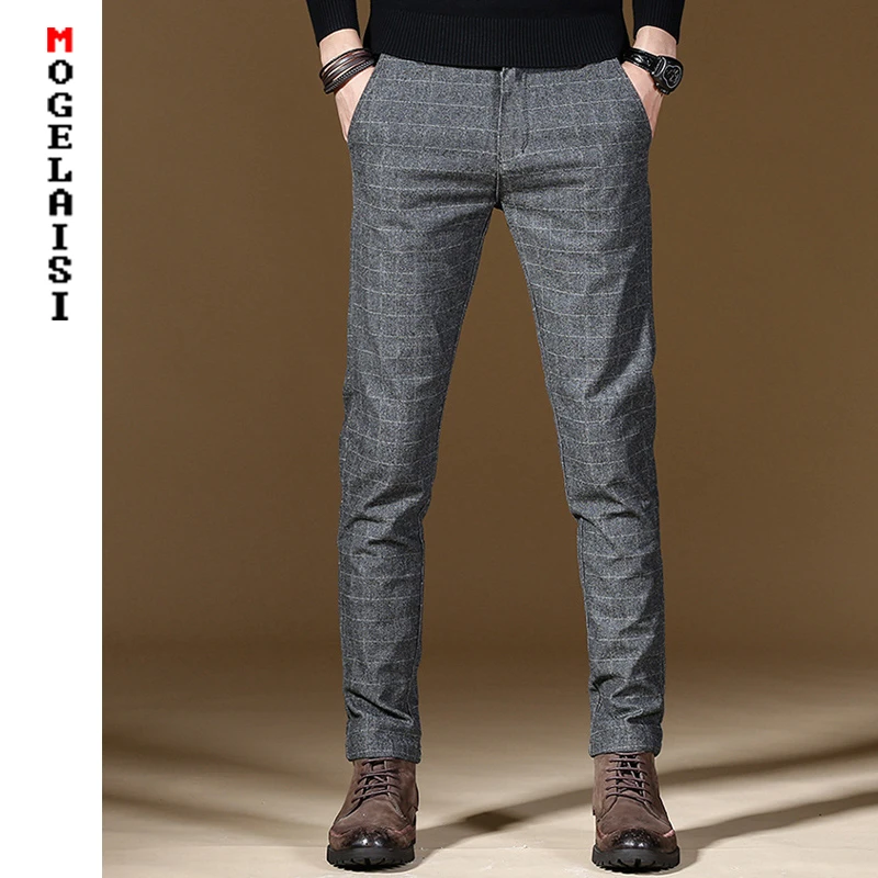plaid trousers for men