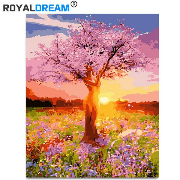Картина маслом ROYALDREAM Tree of Life DIY по номерам настенная акриловая масляная живопись