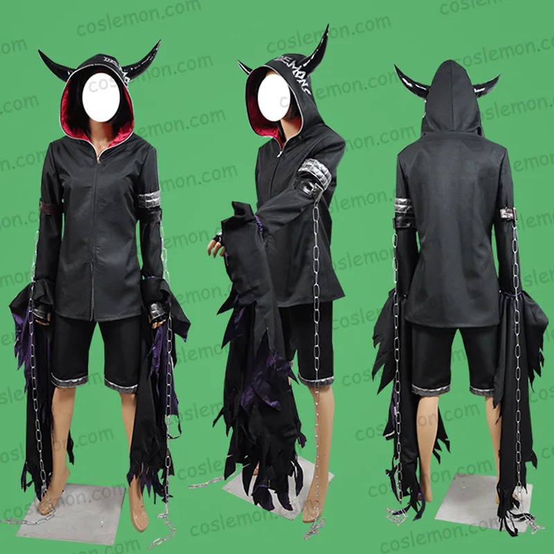 

SHOW BY ROCK!! Demonmongoo Lead Guitar Cosplay Costume Halloween Uniform Outfit Coat+Pants Custom-made