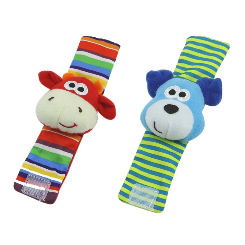 

Soft Toy Animal Hand Wrist Bells Foot Sock Rattles for Baby Infant Kids