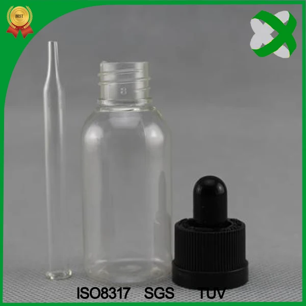 30ml PET plastic e liquid bottle with glass pipette, 30ml
